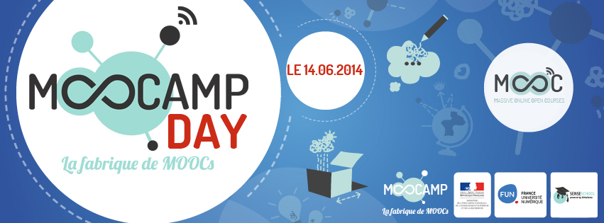 Bannière annonçant le MOOCamp Day du 14 juin 2014 dans 7 villes
